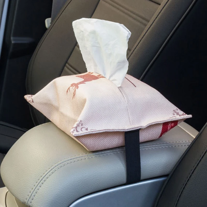 Room Sofa Hotel Car Seat Back Hanging Tissue Box Strap Cotton Napkin Holder New