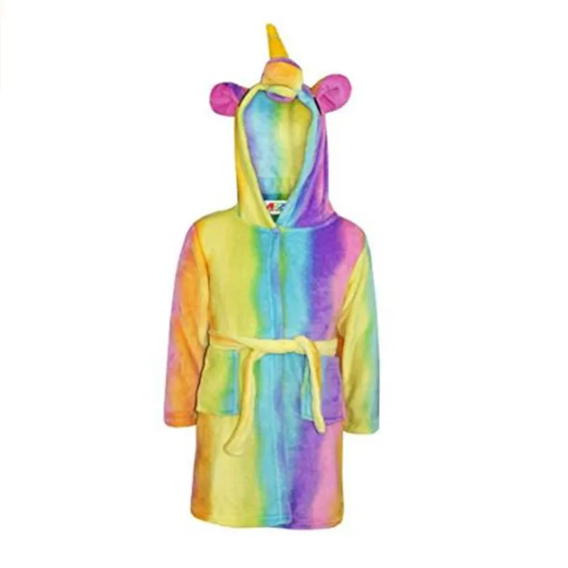Bathrobe for girls Pajamas Baby Bath Robe Enfant Rainbow Unicorn