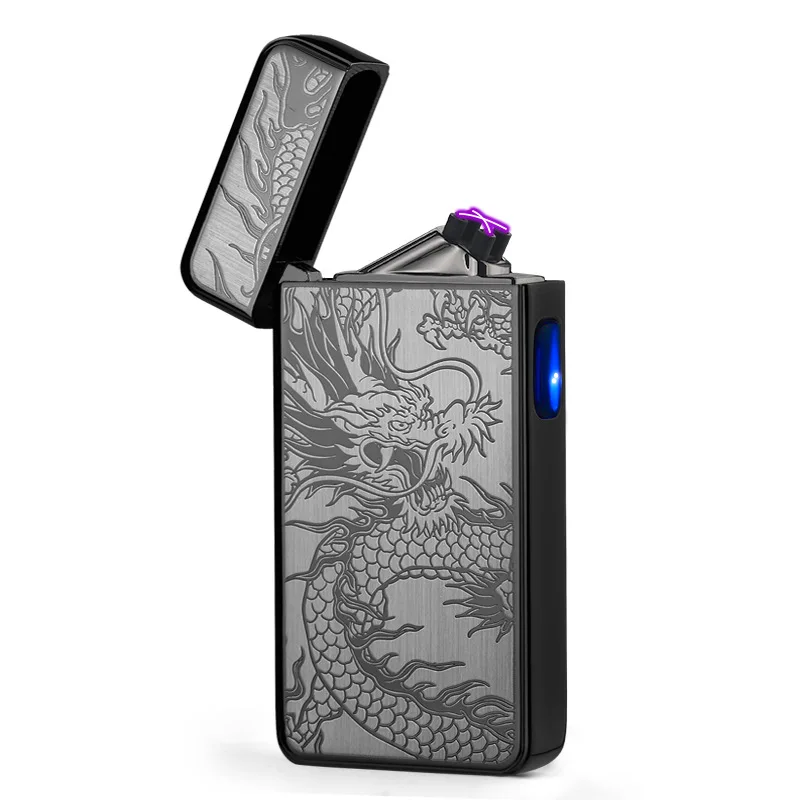 New Double Arc USB Plasma Lighter Rechargeable Electric Cigarettes Lighters Gadgets Gift for Men Touch Switch Technology | Дом и сад