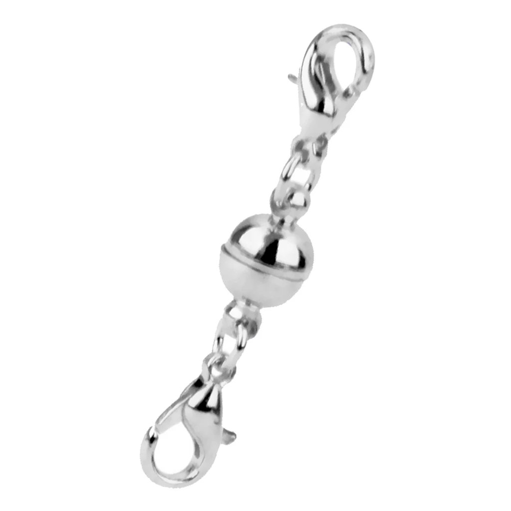 

5pcs Ball Magnetic Clasps Converter Losbater Clasp Jewellry Connector Silver