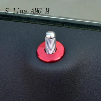 

Car styling door pin decoration covers Sticker Interior Bolt circle trim for Mercedes Benz C/E Class W205 W213 GLC Accessories