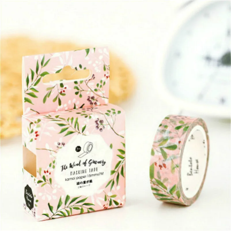 

1box/Rolls Washi Masking Tape Set Petal Animal Flower Pattern Paper Washi Tape Office School Supplies Diy Scrapbooking Sticker