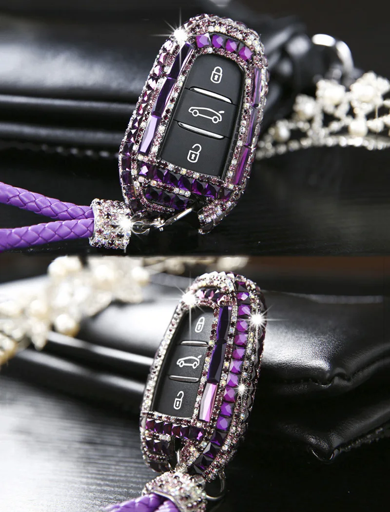 Автомобильный брелок для ключей роскошный ключ с бриллиантами в виде ракушки держатель для peugeot 2008 5008 4008 508 301 308S для Citroen C4L C3XR C3 XR C5 DS4 DS6