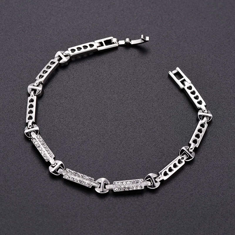 iMucci 2018 Trendy Hollow Alloy With AAA Cubic Zircon Charm Stone Bracelet Men Strand Bracelets Jewelry | Украшения и аксессуары