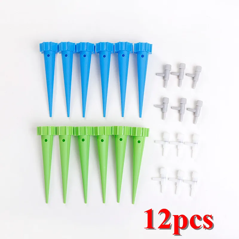 12pcs Auto Drip Irrigation Watering System Automatic Watering Spike for Plants Flower Indoor Household Waterers Bottle U3