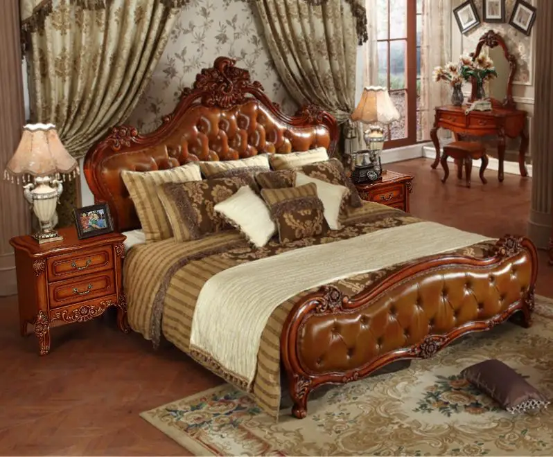 الأثاث من النمط الأمريكي خشب متين السرير خزائن ، خزائن بسيطة الأوروبية ، غرف نوم ، اثنين درج الأدراج ،