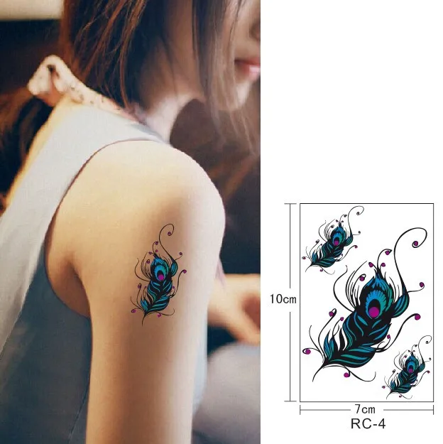 peacock temporary tattoos