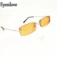Eyesilove очки без оправы для близорукости Близорукие Солнцезащитные очки близорукость солнцезащитные очки ультра-светильник линзы коричневого цвета от 1,0 до 6,0