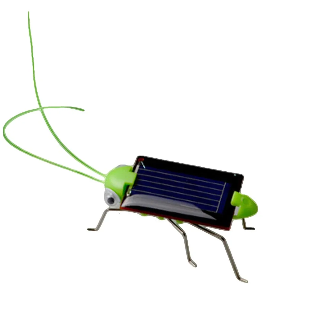 Новые детские игрушки на солнечных батареях, Бешеный Кузнечик, Сверчок, набор игрушек, желтый и зеленый робот, работающий от солнечной энергии насекомых жуков саранча Кузнечик