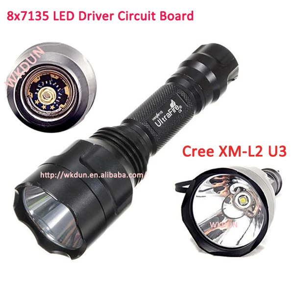 5-Mode C8 Cree XM-L2 U3 8x7135 Driver Board 2.8A Curent Rechargeable LED Flashlight Torch Lamp | Освещение