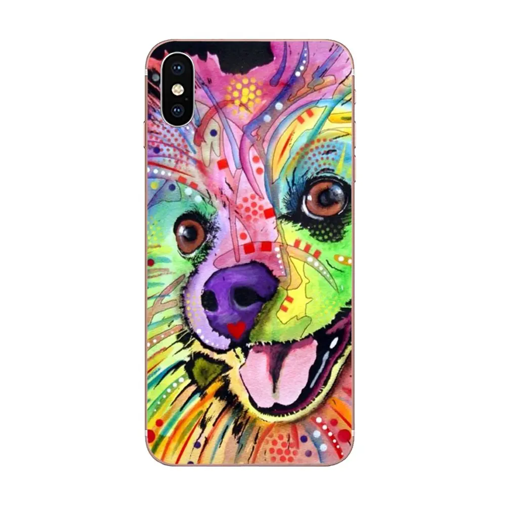 Для Apple iPhone 4 4S 5 5C 5S SE 6 6S 7 8 Plus X XS Max XR мягкие чехлы из ТПУ для телефона Pomeranian Puppy Dog 11