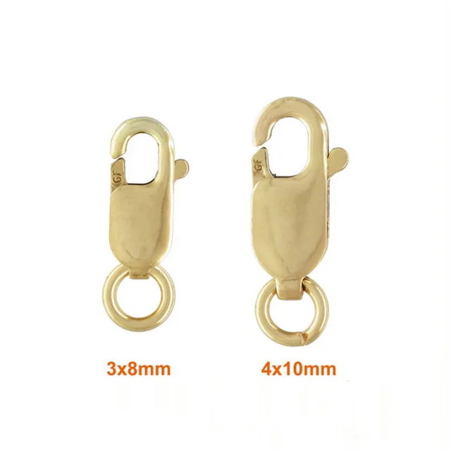 

Gold filled Hooks Buckle DIY Accessories Ending Clasps For Making Jewelry 3x8/4x10mm