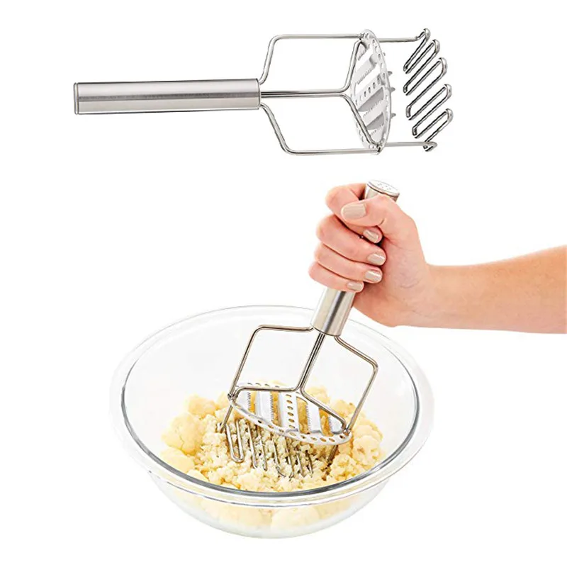 

Stainless Potato Masher and Ricer Manual Juicer Squeezer Press Potato Baby Food Supplement Machine Multifunctional Kitchen Tools