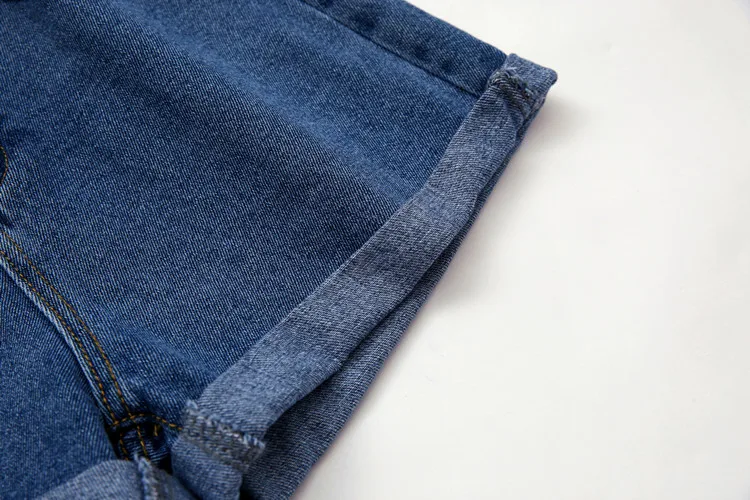 Dark blue New Fashion Women Jeans Short Summer High Waist Denim Shorts Ladies Casual Female Bule Short Pants Plus Size (4)