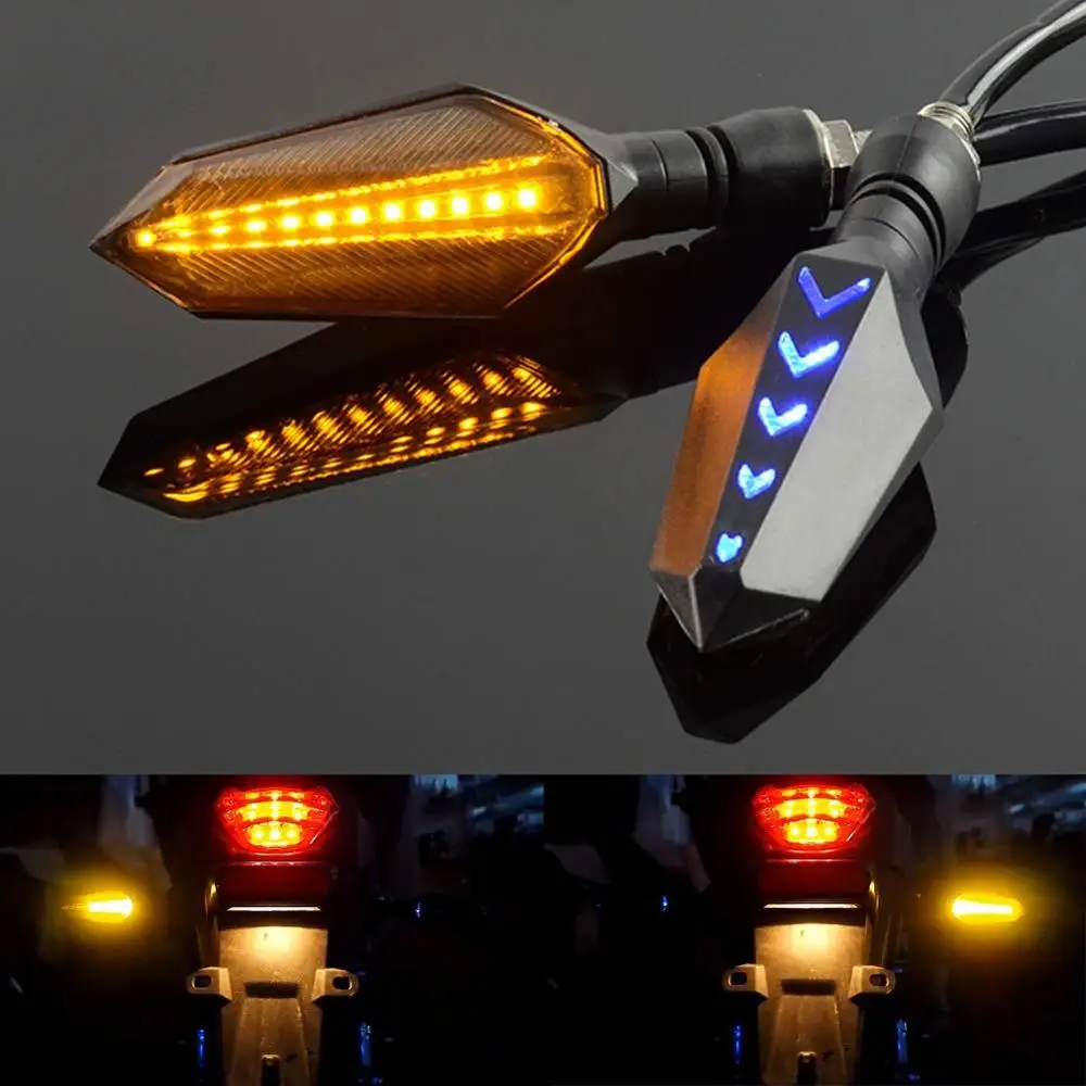 

2pcs 12V Universal Motorcycle LED Turn Signal Light Indicators Flasher Water Flowing Blinker Lamp