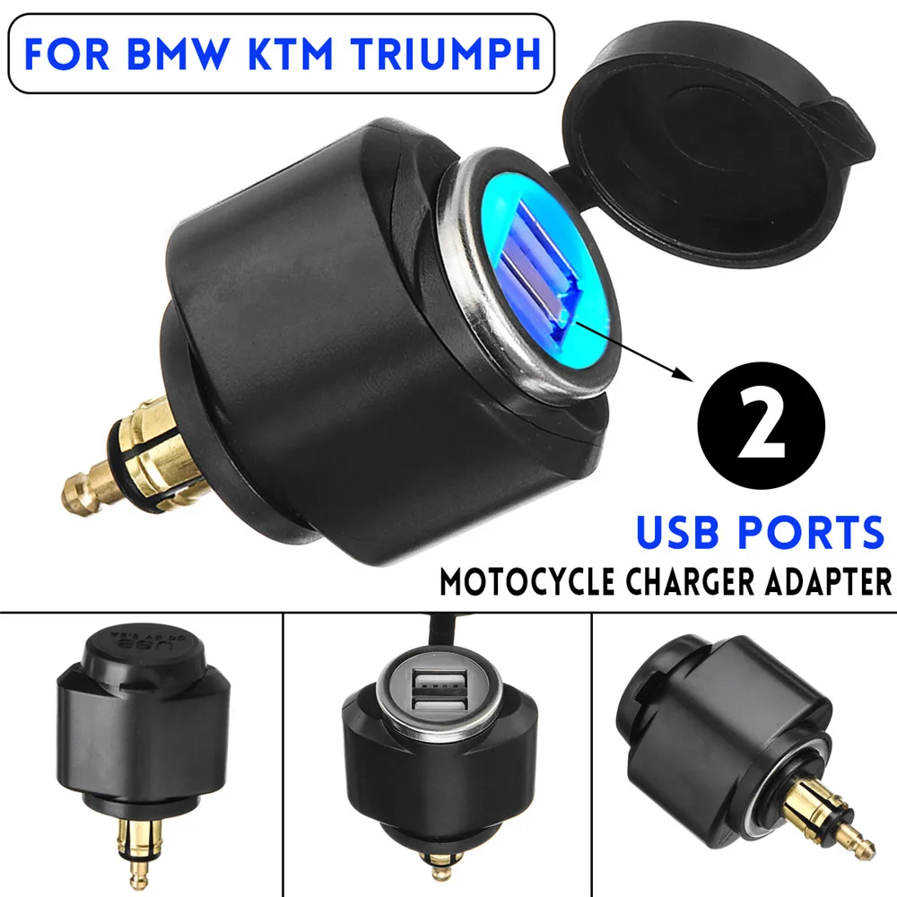 

12-24V Motocycle Dual USB Charger Adapter for BMW for KTM for Triumph Waterproof PVC USB Charger Motocycle Accessories