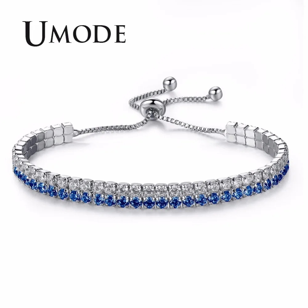 UMODE المنتجات العصرية 3 ألوان أزياء سحر مكعب زركونيا سوار للتنس و أساور للنساء الإناث هدايا جديد مجوهرات فاخرة UB0125