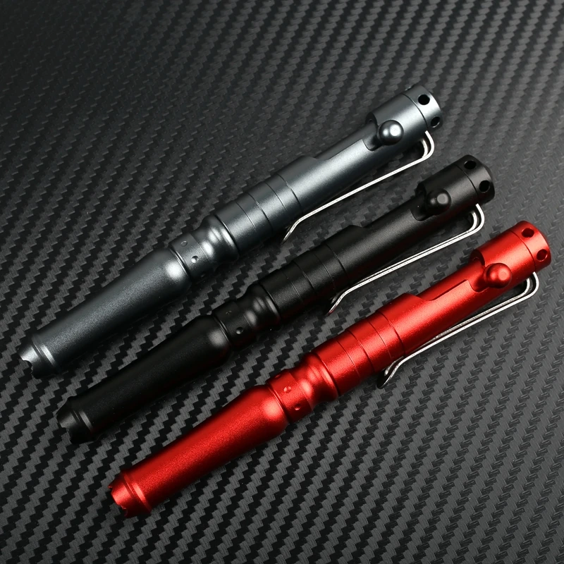 

EDC Aluminum alloy Self Defense survival Safety Tactical Pen Pencil With Writing Multi-functional Tungsten Steel Head