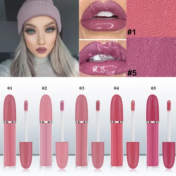 

Professional Makeup Long lasting Nude Matte Lipstick Set Waterproof Matte Velvet Lip gloss Purple Lip Tint Korean Cosmetics
