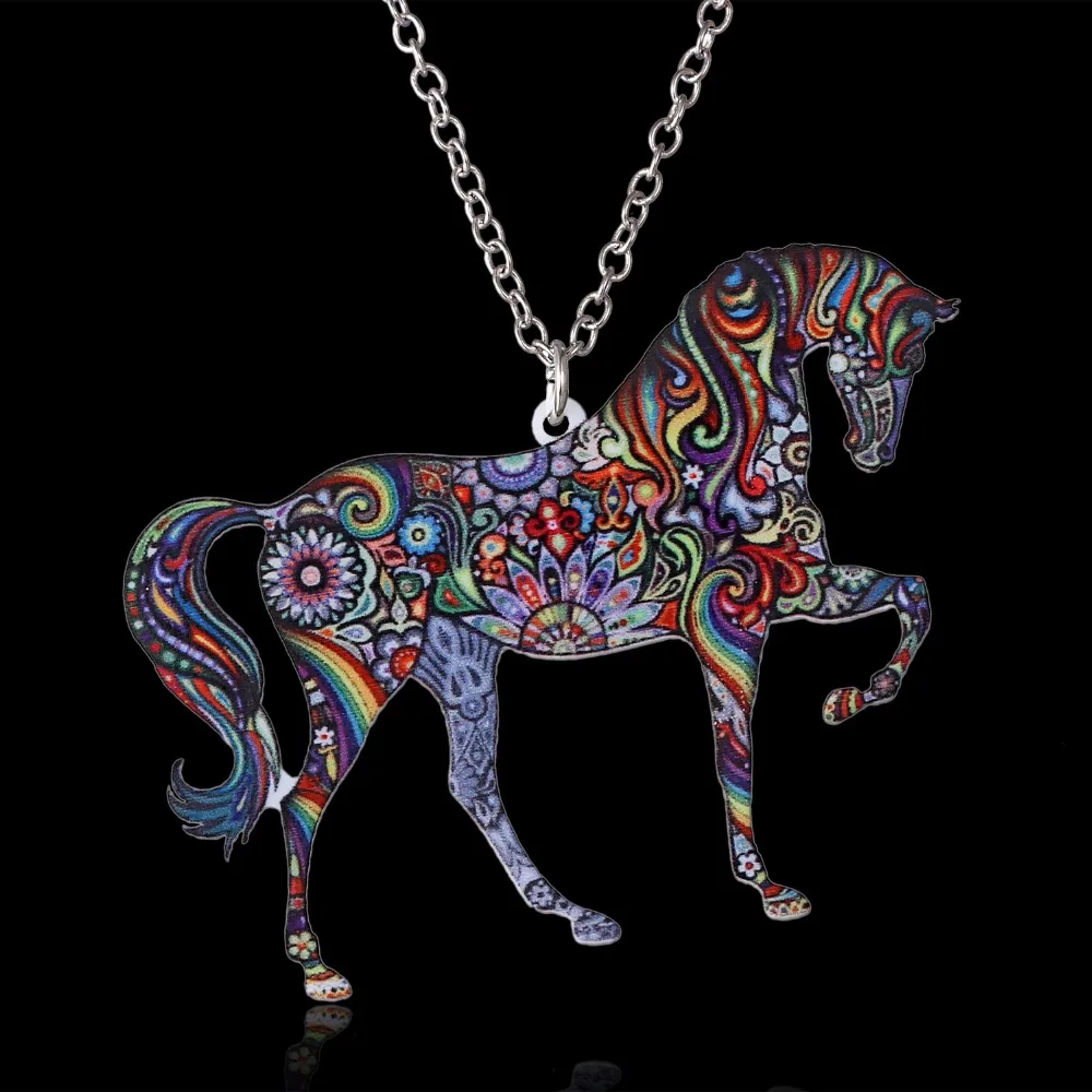 Женское ожерелье с подвеской в виде цветка лошади|horse pendant necklace|necklaces for womenpendant