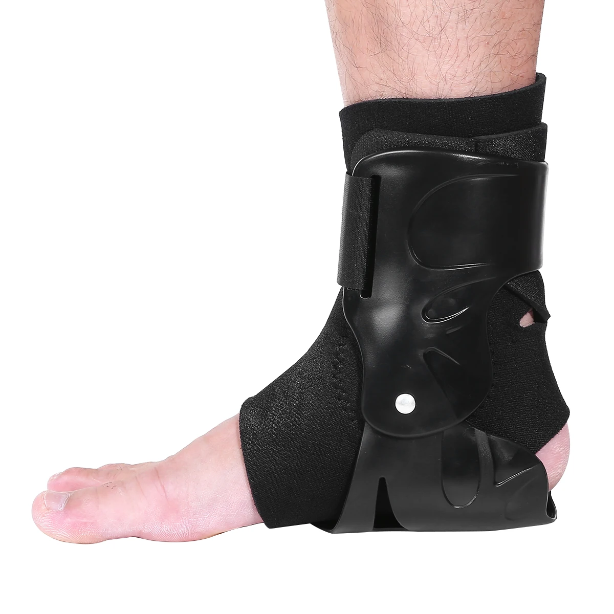 Adjustable Sports Ankle Protect Compression Ankle Brace Support Stabilizer Foot Wrap for Running Basketball Black