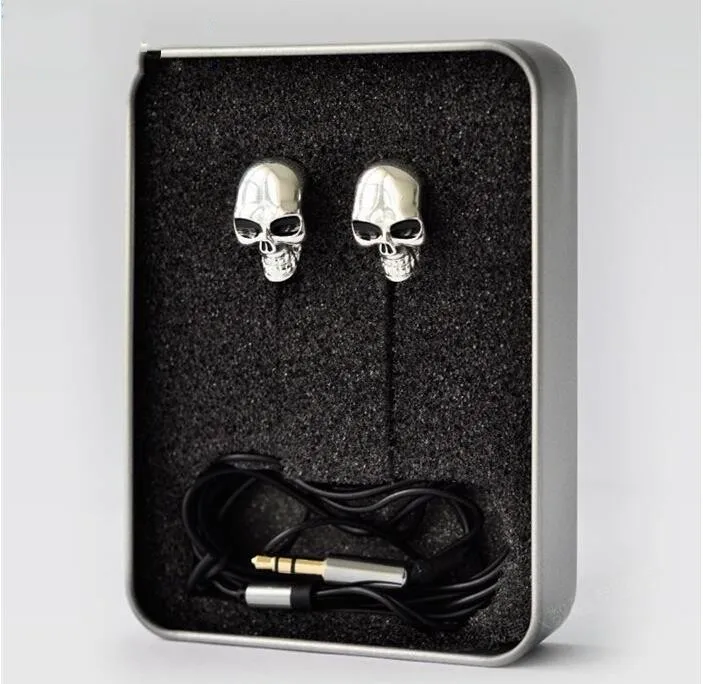 Высокое качество Красочные черепа 3,5 мм наушники-вкладыши Череп наушники для MP3/MP4 для телефона DJ конфеты наушники