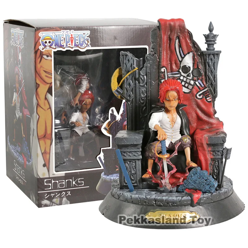 

Anime One Piece Statue Shanks on Iron Throne Action Figure Collection Toy