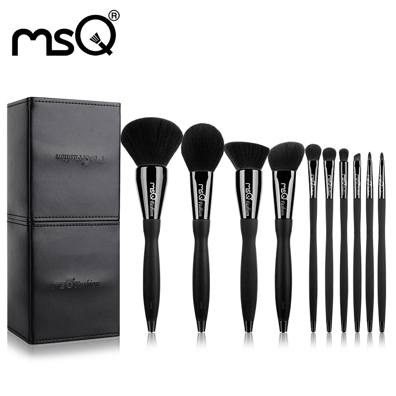 MSQ Makeup Brushes Set 10pcs Professional Cosmetics Beauty Tool Copper