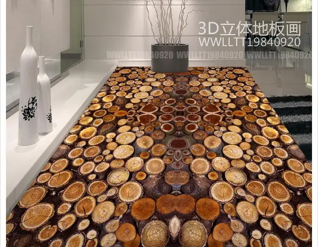 Custom Photo Wallpaper Pvc Floor Painting Tree Cross Custom Photo Wallpaper Pvc Floor Painting Tree Cross Section Ring Wood Waterproof Self Adhesive