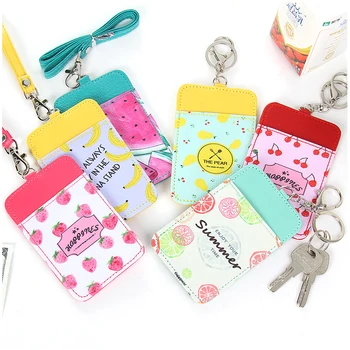 

Creative Lanyard Card Cover Bus Card Holder Key Chain Bag Korea Cute Pack Women's Card Holder Porte Carte Card Wallet