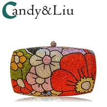 Вечерняя сумочка с яркими кристаллами и бриллиантами, роскошный цветочный узор, перламутровый вечерний клатч в индивидуальном стиле, хороший подарок, клатч