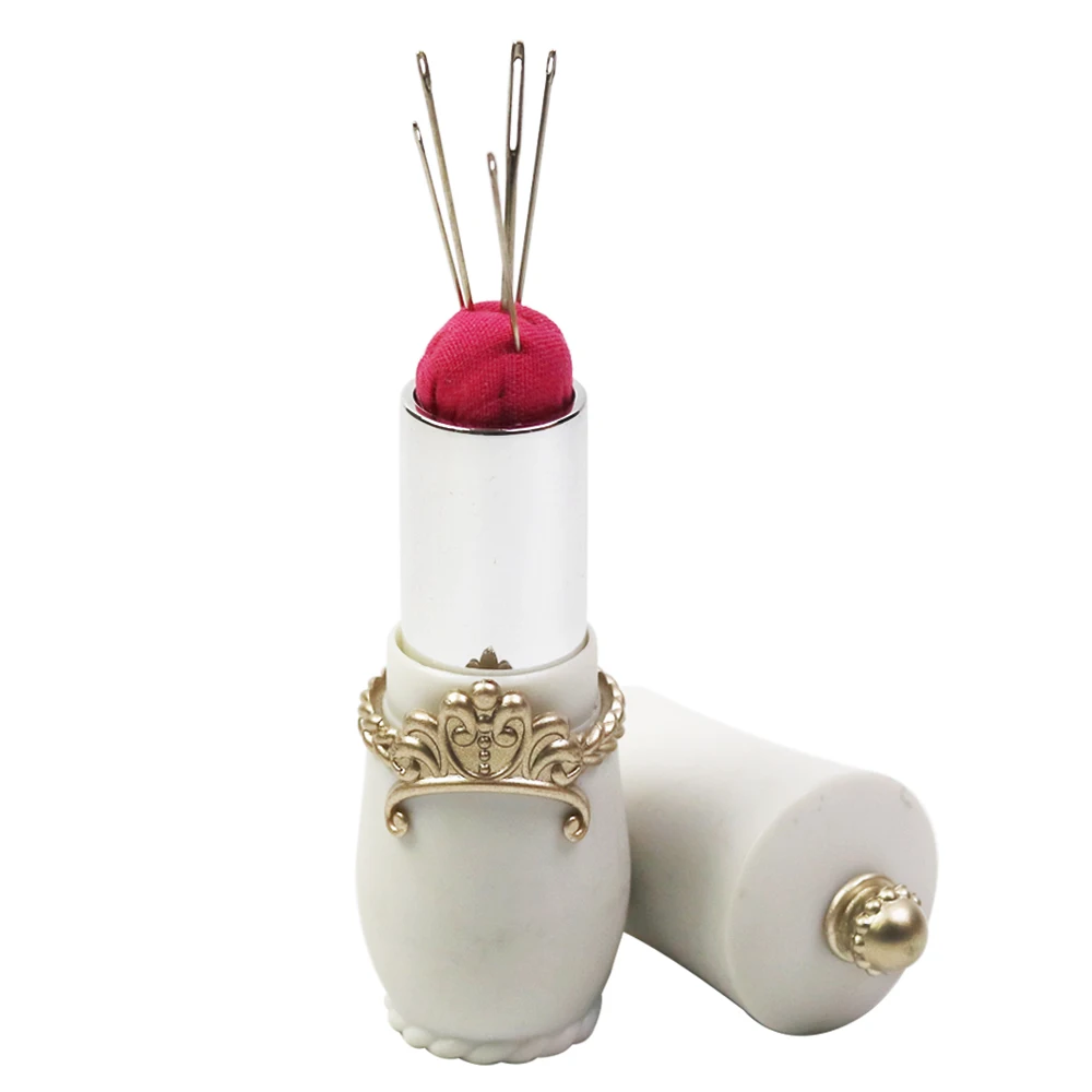 Hot Sale Lipstick Shaped Sewing Pin Cushion Stitch Pincushion Rotatable