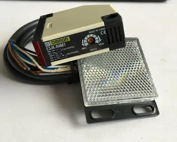 

E3JK-R4M1 DC12-24V / AC90-240V Retroreflective photoelectric sensor switch Proximity switch 2M cable detect distance 4M