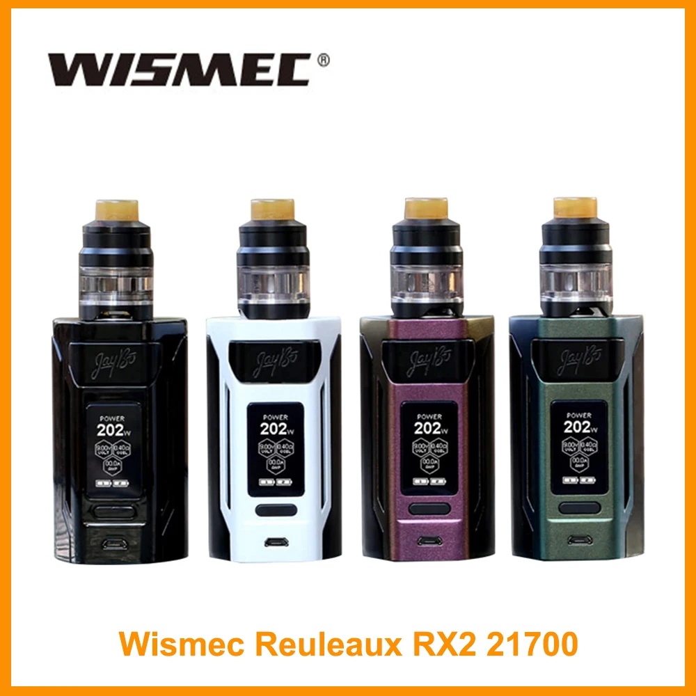 Оригинальный комплект Wismec рел RX2 21700 с GNOME 2 мл/4 mlTank Выход 230 Вт RX2 21700 коробка мод Vape с WS01/WS02 электронной сигареты