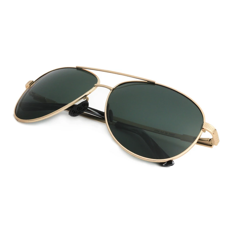 Мужские и wo мужские поляризованные солнцезащитные очки из титанового сплава с эффектом памяти, Классические брендовые солнцезащитные очки с металлической оправой, круглые солнцезащитные очки 8105