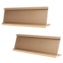 Металлический офисный держатель с именем, 7-1/16x2 дюйма(золотой или серебряный цвет