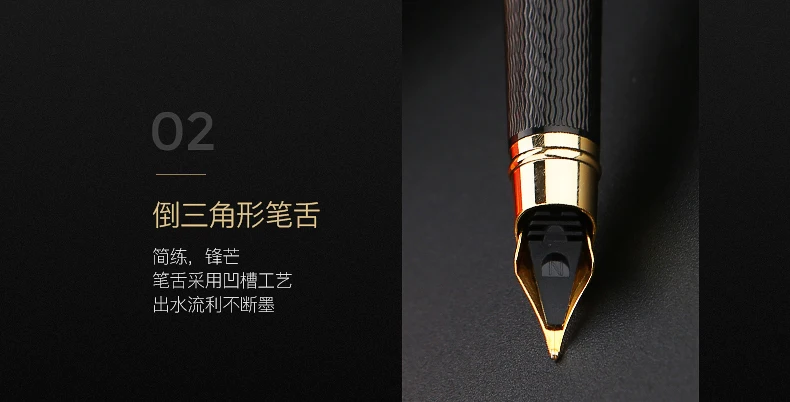 Pimio перьевая ручка Picasso PS 917 Золотая клипса Серебряная Студенческая учительница бизнес Римский стиль Подарочная коробка Упаковка