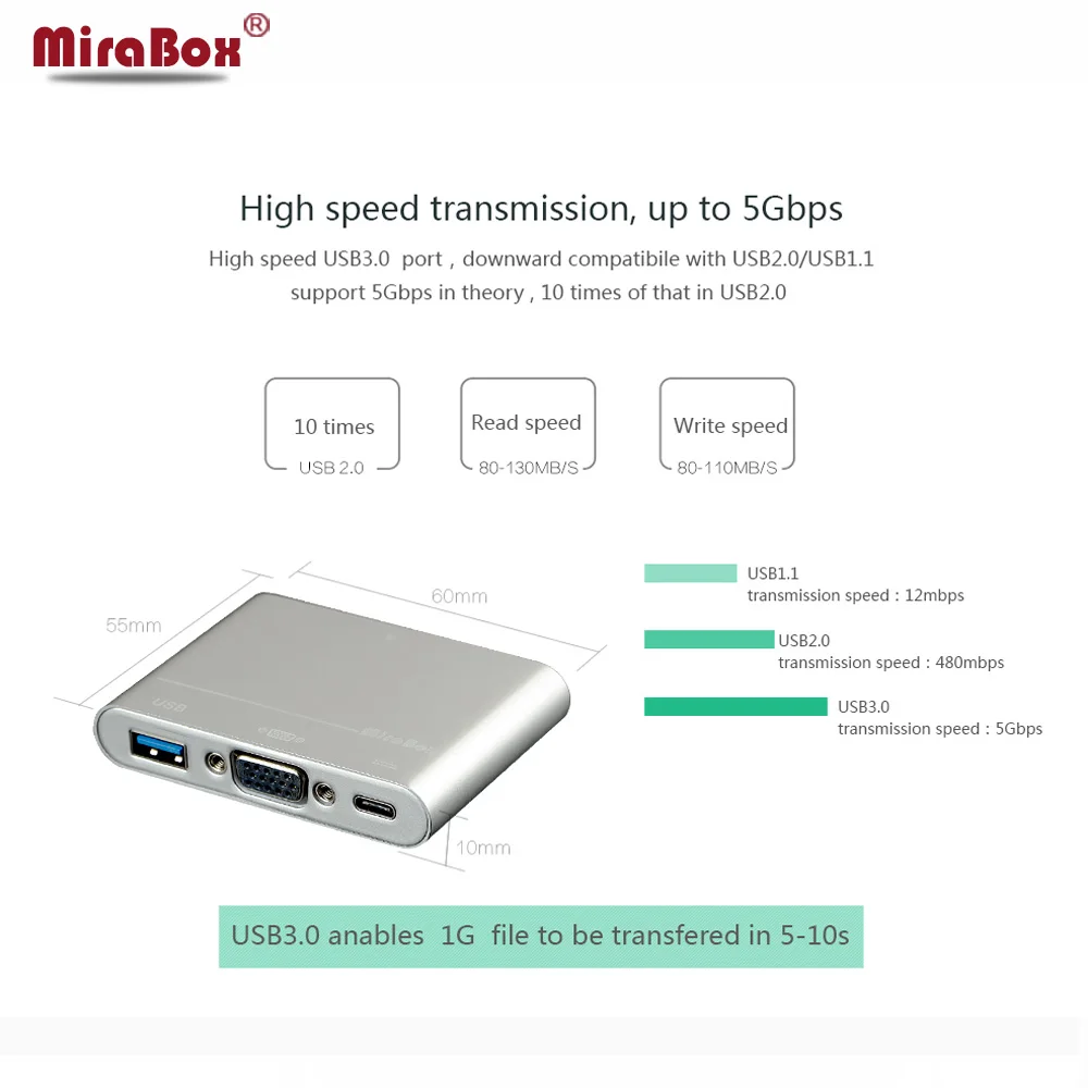 USB C VGA Multiport Adapter 7