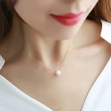 Sale Clavicle Graceful Pendant Necklace For Women Girls Romantic High Quality Imitation Pearl Necklace Fashion Jewelry graceful alloy faux feather necklace for women