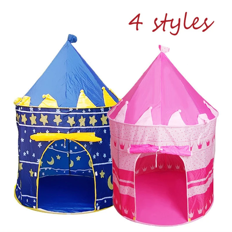 Castle 4 Colors Prince Folding Outdoor Toy Tent Kids Children Cubby Play House For Kids Best