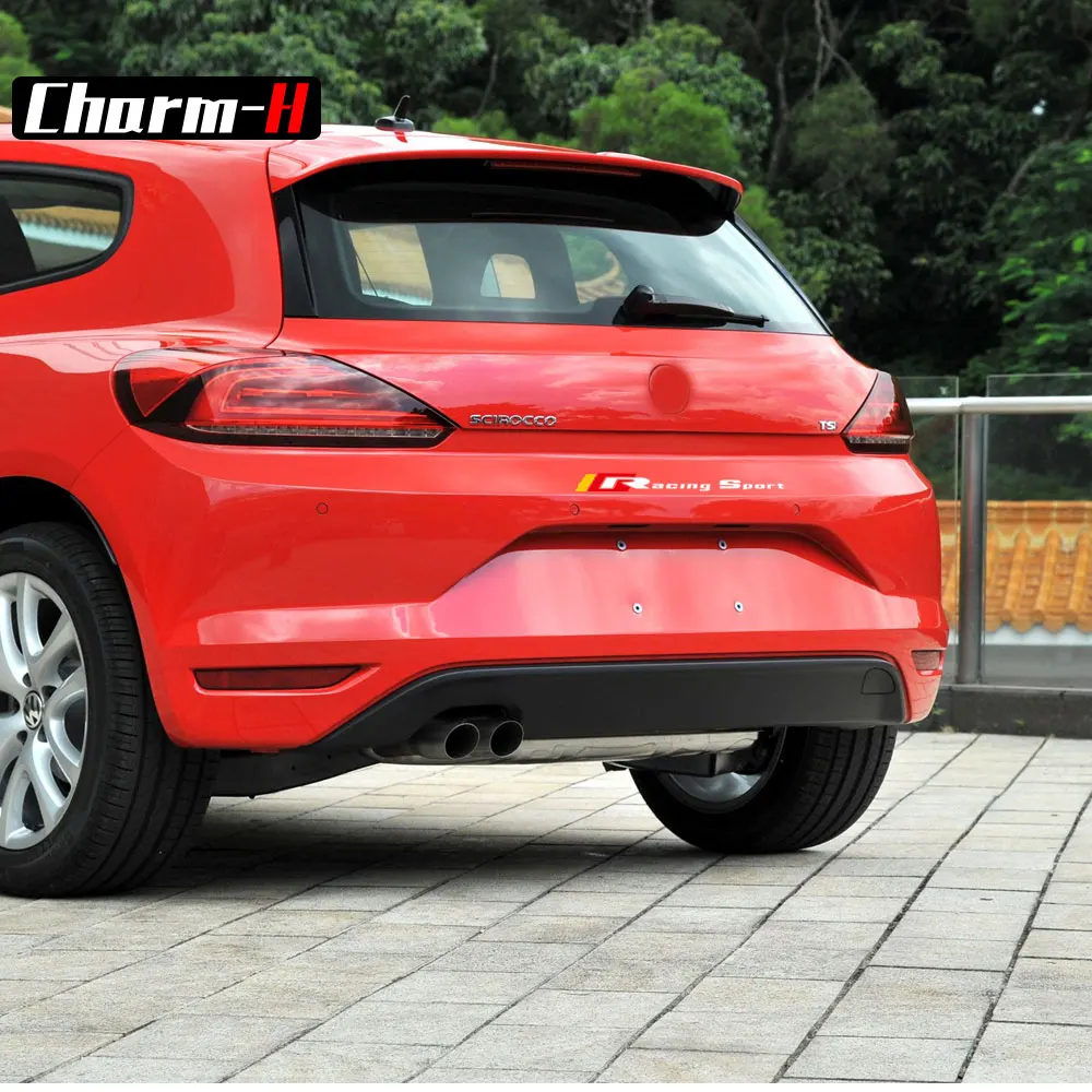 1piece Rear Bumper Trunk Guard Racing Sport Sticker For Volkswagen Golf 5 6 7 Polo B5 B6 B7 Tiguan Scirocco CC Bora MK4 MK5