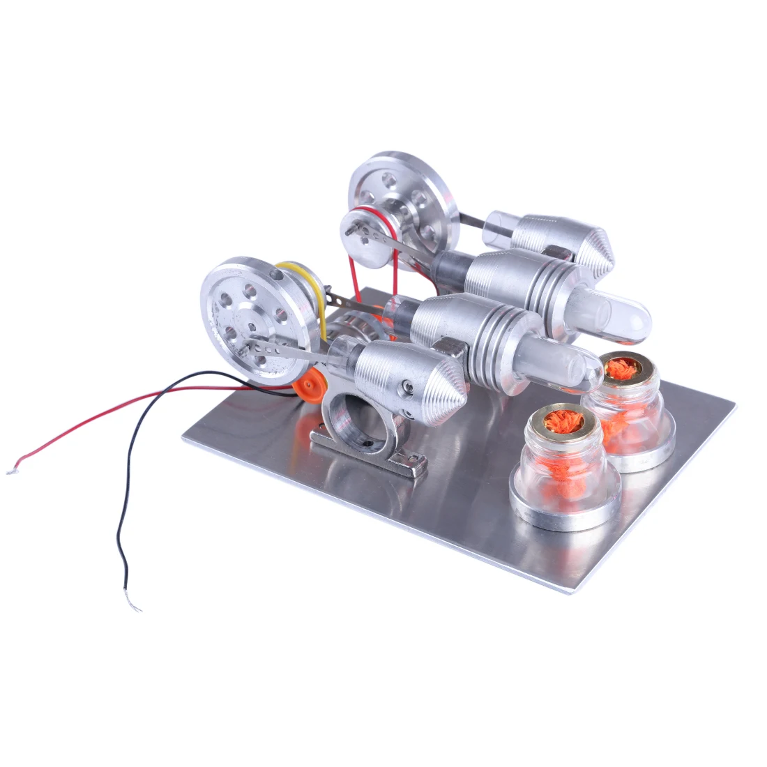 

Double Cylinder Stirling Engine Model Physics Science Experiment Toy for Student Learning Kit science diy