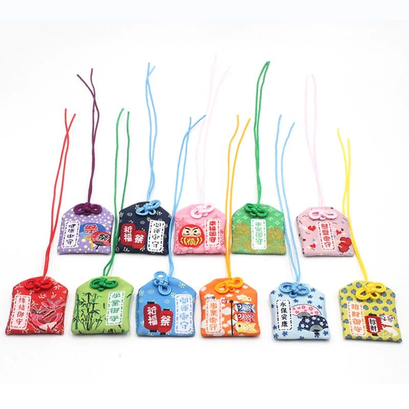 

1pcs Traditional Omamori Dispel Misfortune Sweet Love Good Luck Wealthy Healthy phone Pendant Key Holder Gift Present
