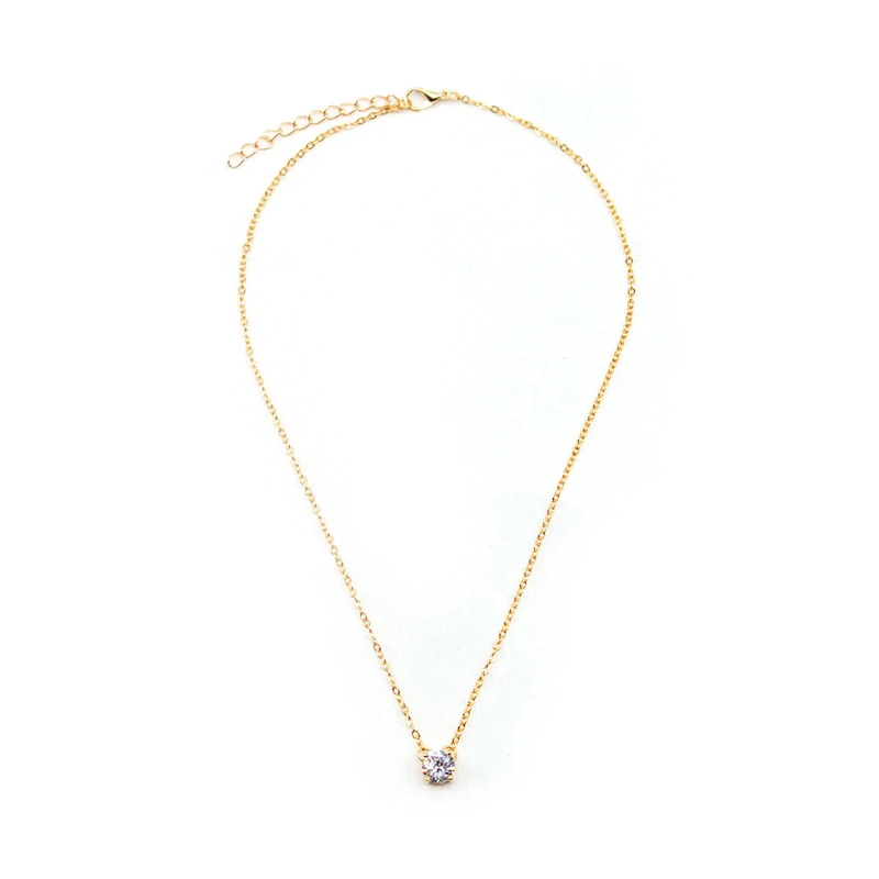 SUMENG Shiny Zircon Invisible Transparent thin Line Simple choker Necklace women Jewelry collana Kolye Bijoux Collares collier