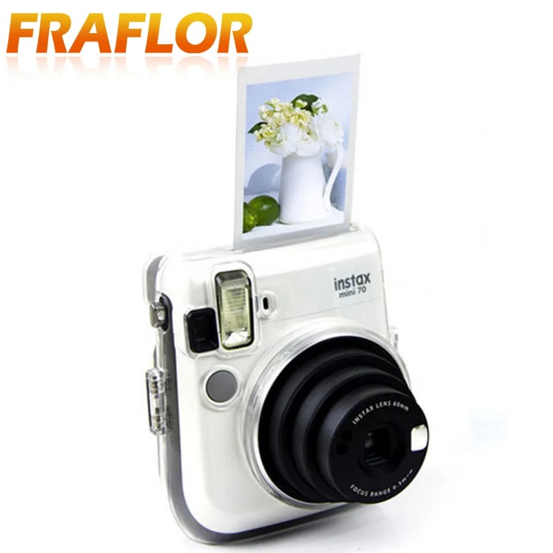 Für Fuji Instax Mini 70 PU Leder/kristall klare Kamera 