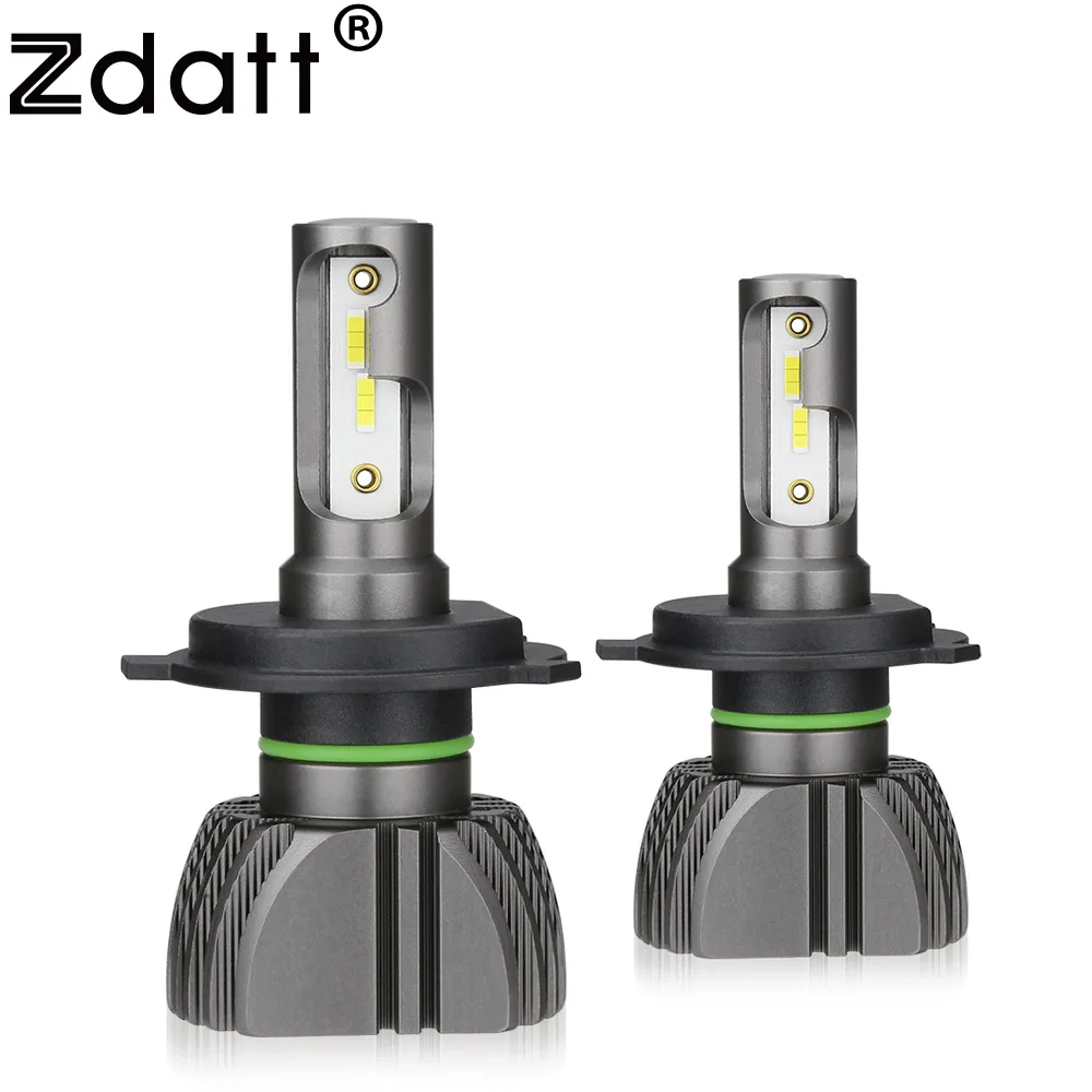 Zdatt Fanless H7 LED H4 LED H11 Car Light Headlight Bulb 8000LM 80W H8 H1 HB3