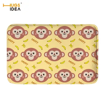 

HUGSIDEA Carpet for Living Room Cute Cartoon Monkey Pattern Antiskid Doormats Floor Rugs for Kids Bedroom Decor Bathroom Mats