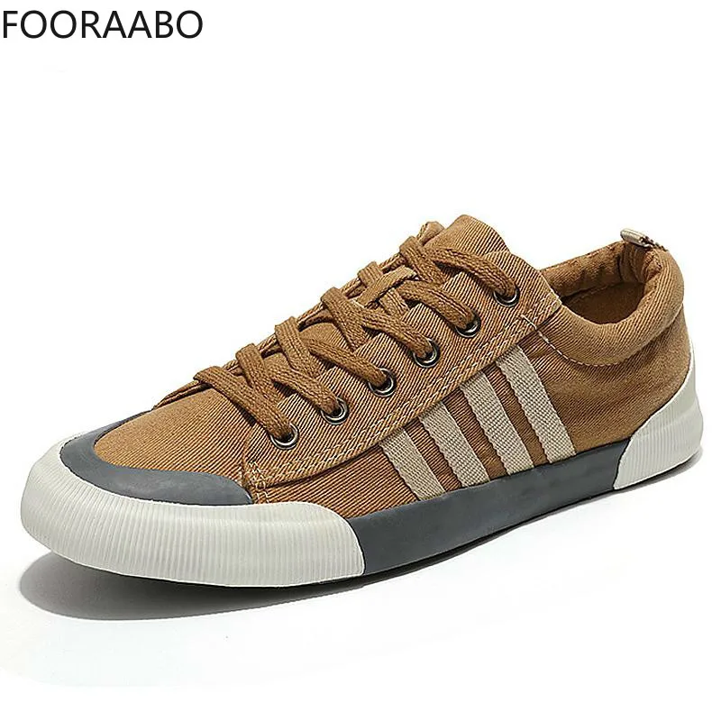 

FOORAABO 2019 Summer New Men Shoes Brand Men Casual Shoes Summer Classic Canvas Shoes Men Sneakers Fashion