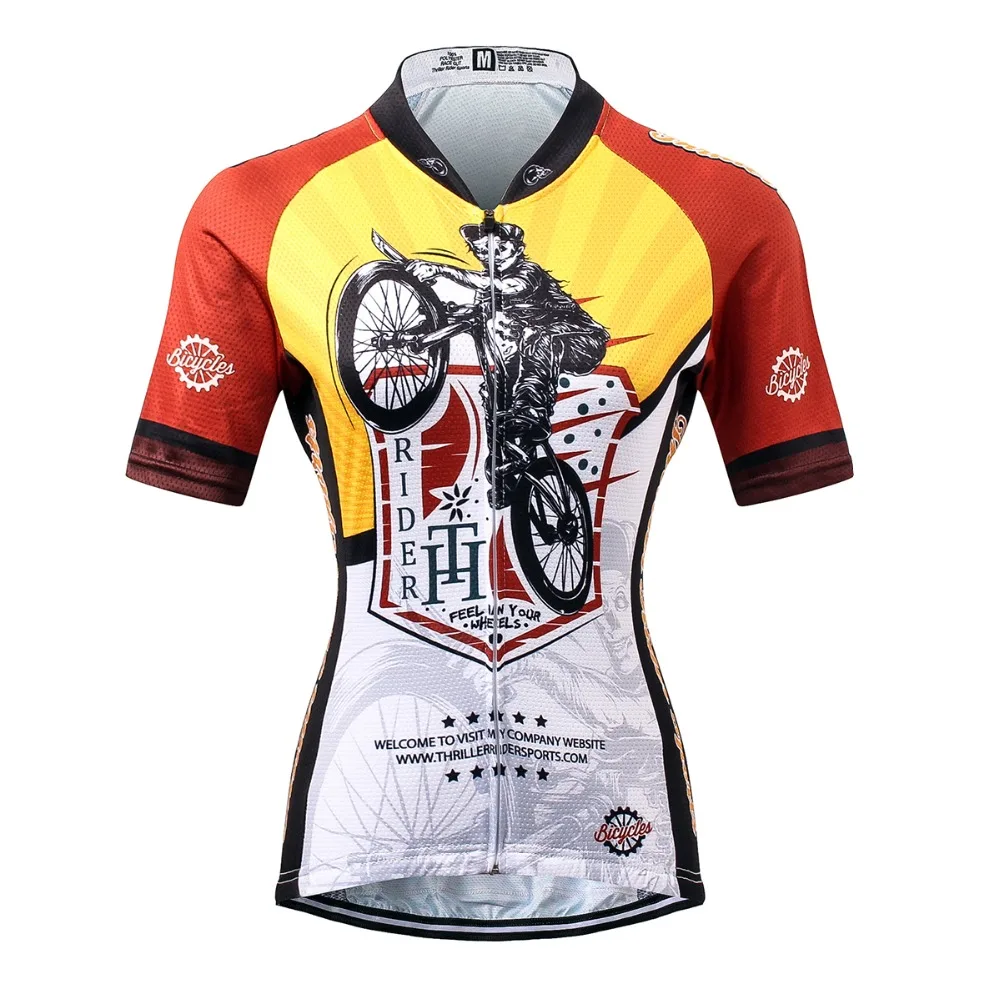 

THRILLER RIDER SPORTS TRS-W0009 Womens Cycling Jersey Cycling Clothing Bike Shirt Size S to 5XL