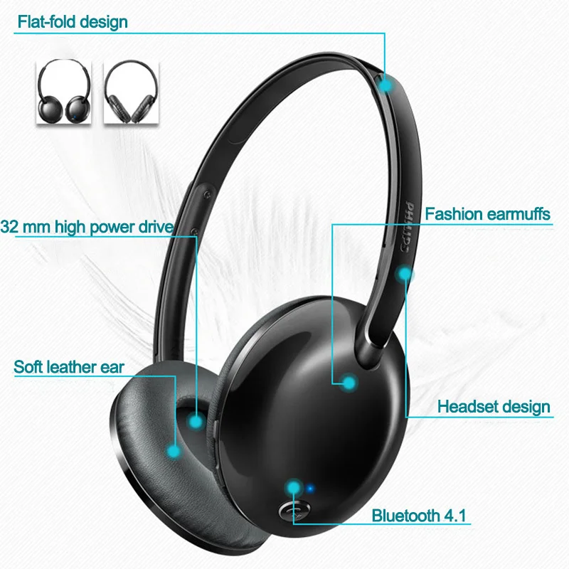 Оригинальные Беспроводные Наушники Philips SHB4405 Bluetooth 4 1 литий полимерный регулятор